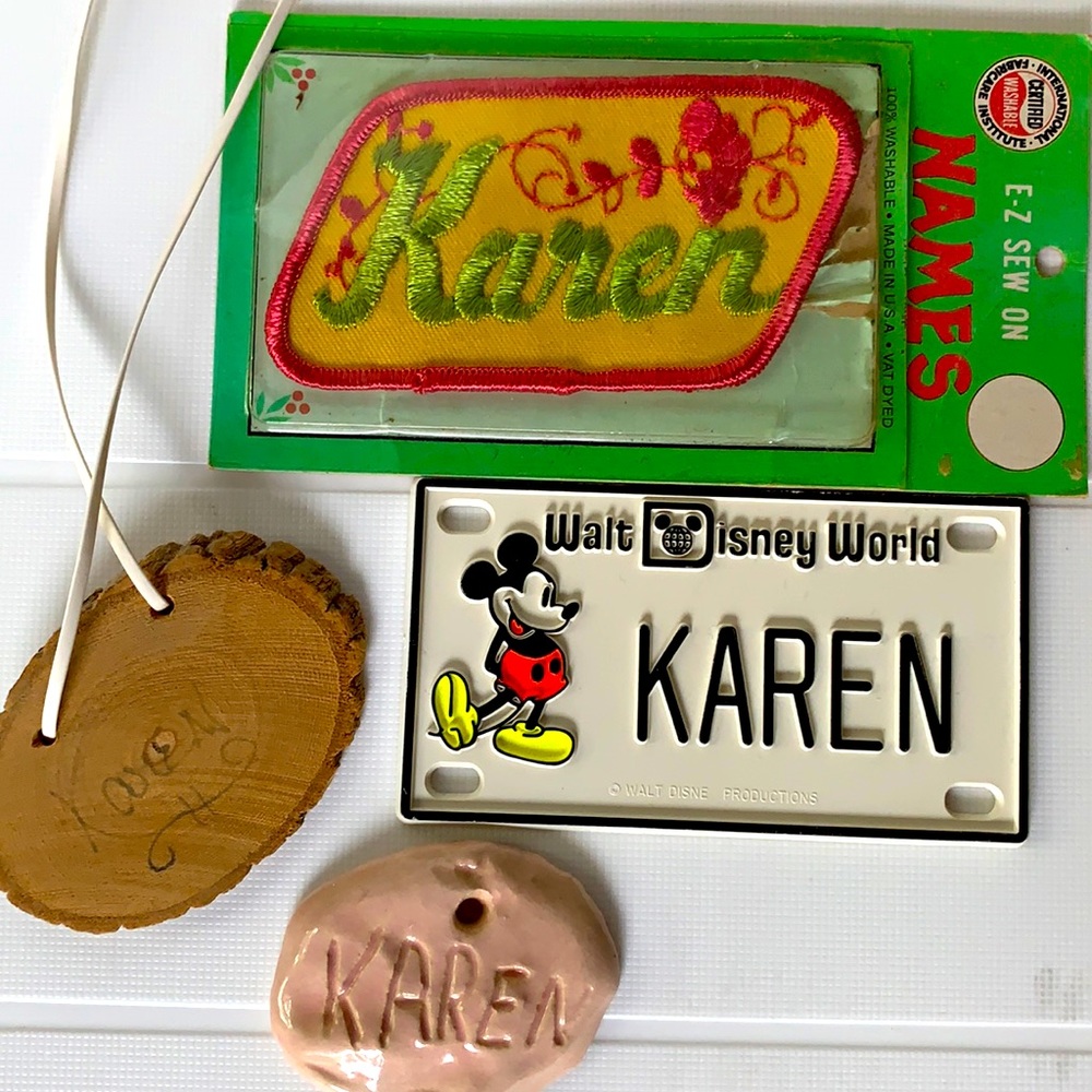 Karen Bundle Sew On Patch, Disney Tag, Handmade Necklace Vintage - Picture 1 of 8